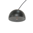 Leisuremod Arco Floor Lamp with White Marble Base and Metal Lamp Shade Black