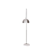 Leisuremod Arco Floor Lamp with White Marble Base and Metal Lamp Shade Silver