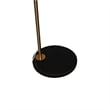 Leisuremod Arco Floor Lamp with Black Marble Base and Metal Lamp Shade Gold
