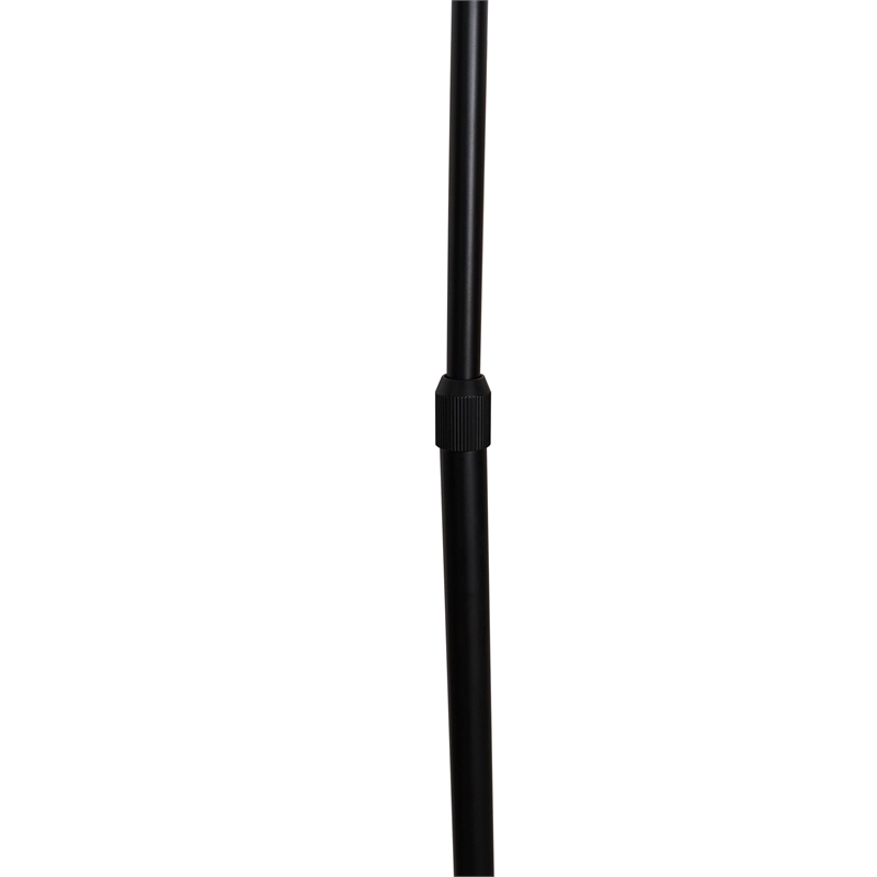 Leisuremod Arco Floor Lamp with Black Marble Base and Metal Lamp Shade Black