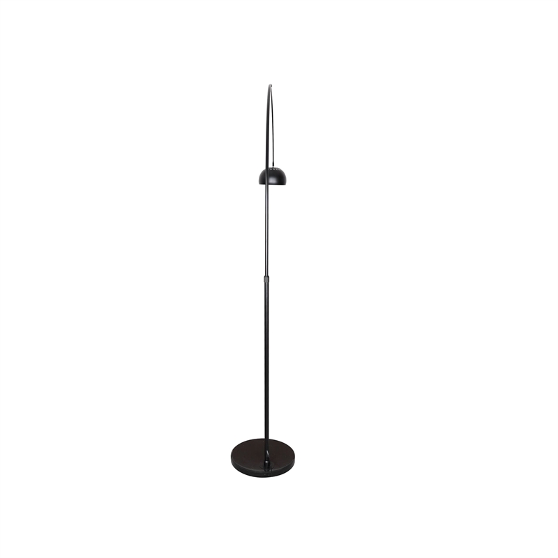 Leisuremod Arco Floor Lamp with Black Marble Base and Metal Lamp Shade Black