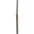 Leisuremod Arco Floor Lamp with Black Marble Base and Metal Lamp Shade Silver