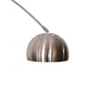 Leisuremod Arco Floor Lamp with Black Marble Base and Metal Lamp Shade Silver