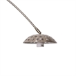 Leisuremod Arco Floor Lamp with Black Marble Base and Metal Lamp Shade Silver
