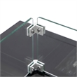 Leisuremod Walbrooke Square Patio Fire Pit Table with Aluminum Slats Frame Black