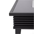 Leisuremod Walbrooke Square Patio Fire Pit Table with Aluminum Slats Frame Black