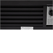 Leisuremod Walbrooke Square Patio Fire Pit Table with Aluminum Slats Frame Black