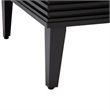 Leisuremod Walbrooke Square Patio Fire Pit Table with Aluminum Slats Frame Black