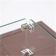 Leisuremod Walbrooke Square Patio Fire Pit Table with Aluminum Slats Frame Brown