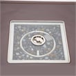 Leisuremod Walbrooke Square Patio Fire Pit Table with Aluminum Slats Frame Brown