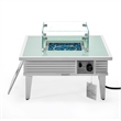 Leisuremod Walbrooke Square Patio Fire Pit Table with Aluminum Slats Frame White