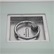 Leisuremod Walbrooke Square Patio Fire Pit Table with Aluminum Slats Frame White