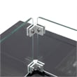 Leisuremod Walbrooke Square Patio Fire Pit Table with Aluminum Frame Black