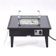 Leisuremod Walbrooke Square Patio Fire Pit Table with Aluminum Frame Black