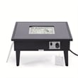 Leisuremod Walbrooke Square Patio Fire Pit Table with Aluminum Frame Black