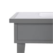 Leisuremod Walbrooke Square Patio Fire Pit Table with Aluminum Frame Gray