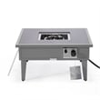 Leisuremod Walbrooke Square Patio Fire Pit Table with Aluminum Frame Gray