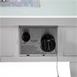 Leisuremod Walbrooke Square Patio Fire Pit Table with Aluminum Frame White