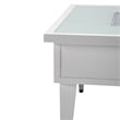Leisuremod Walbrooke Square Patio Fire Pit Table with Aluminum Frame White