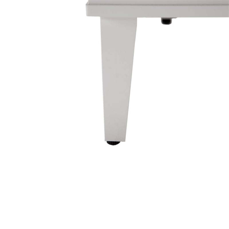 Leisuremod Walbrooke Square Patio Fire Pit Table with Aluminum Frame White