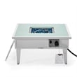 Leisuremod Walbrooke Square Patio Fire Pit Table with Aluminum Frame White
