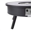 Leisuremod Walbrooke Round Patio Fire Pit Table with Aluminum Frame Black
