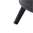 Leisuremod Walbrooke Round Patio Fire Pit Table with Aluminum Frame Black