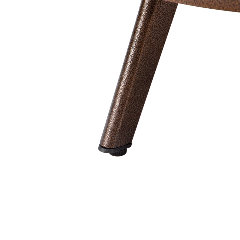 Leisuremod Walbrooke Round Patio Fire Pit Table with Aluminum Frame Brown