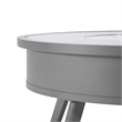 Leisuremod Walbrooke Round Patio Fire Pit Table with Aluminum Frame Gray