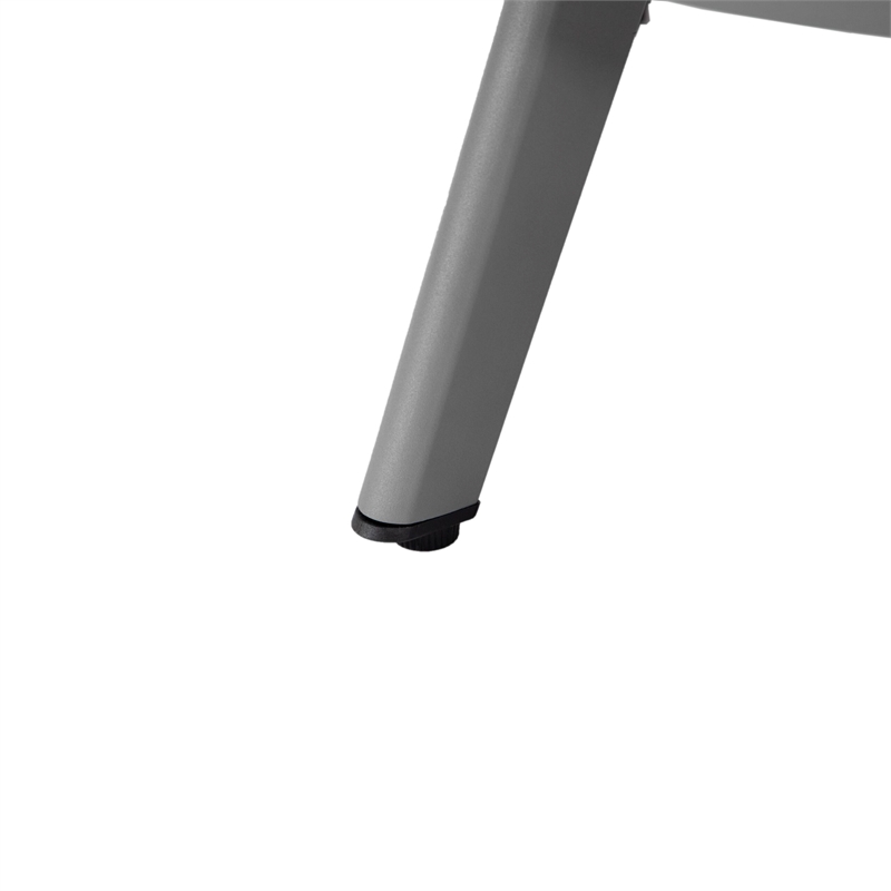 Leisuremod Walbrooke Round Patio Fire Pit Table with Aluminum Frame Gray