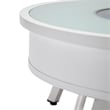 Leisuremod Walbrooke Round Patio Fire Pit Table with Aluminum Frame White