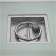 LeisureMod Walbrooke Square Patio Aluminum Fire Pit Table and Tank Holder White