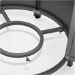 LeisureMod Walbrooke Round Patio Aluminum Fire Pit Table and Tank Holder Gray