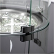LeisureMod Walbrooke Round Patio Aluminum Fire Pit Table and Tank Holder Black