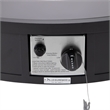 LeisureMod Walbrooke Round Patio Aluminum Fire Pit Table and Tank Holder Black