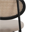 LeisureMod Euston Wicker Bar Stool with Black Metal Frame Set of 2 Beige