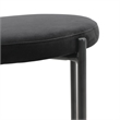 LeisureMod Euston Wicker Bar Stool with Black Metal Frame Set of 2 Black