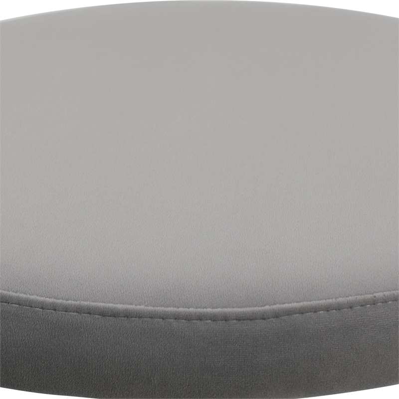 LeisureMod Euston Wicker Bar Stool with Black Metal Frame Set of 2 Gray