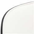 LeisureMod Tule Dining Chair with Leather Seat Set of 4 Black/White