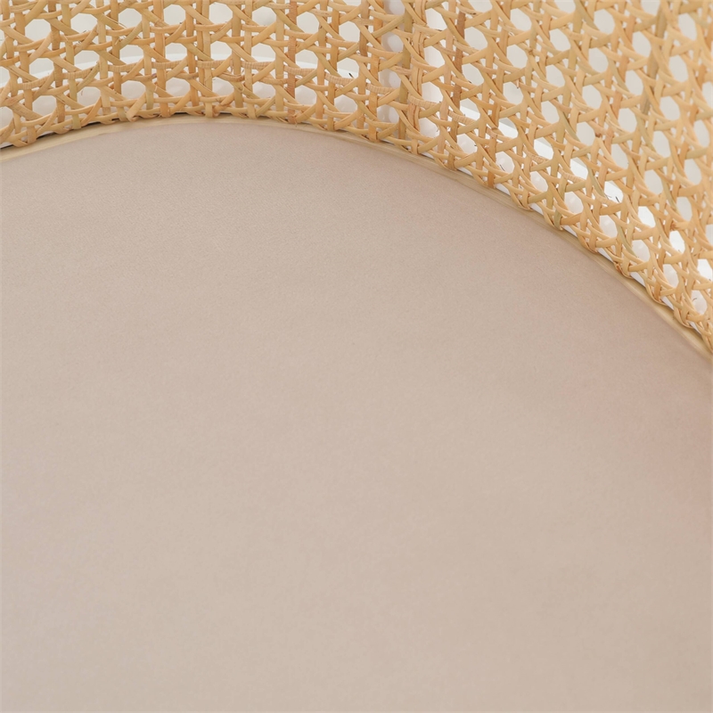 LeisureMod Ervilla Bar Stool with White Powder Coated Metal Frame Set of 2 Beige