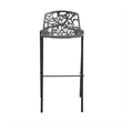 LeisureMod Devon Modern Bar Stool with Powder Coated Aluminum Frame Black