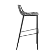 LeisureMod Devon Modern Bar Stool with Powder Coated Aluminum Frame Black