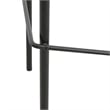 LeisureMod Devon Modern Bar Stool with Powder Coated Aluminum Frame Black
