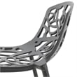 LeisureMod Devon Modern Bar Stool with Powder Coated Aluminum Frame Black