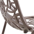 LeisureMod Devon Modern Bar Stool with Powder Coated Aluminum Frame Brown