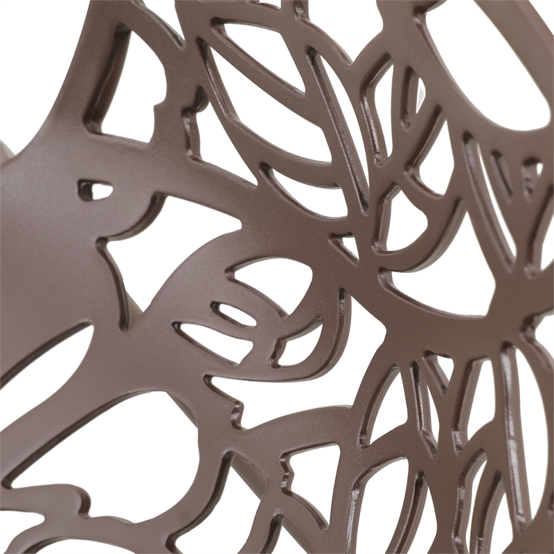 LeisureMod Devon Modern Bar Stool with Powder Coated Aluminum Frame Brown