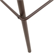 LeisureMod Devon Modern Bar Stool with Powder Coated Aluminum Frame Brown