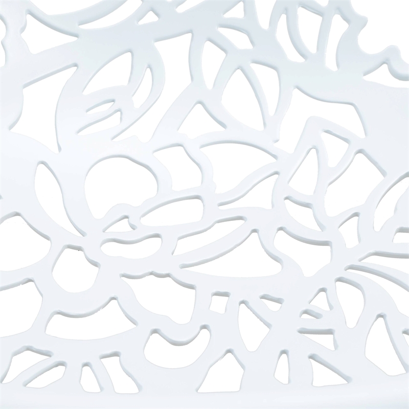 LeisureMod Devon Modern Bar Stool with Powder Coated Aluminum Frame White