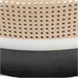 LeisureMod Ervilla Dining Armchair with White Steel Base and Velvet Seat Black