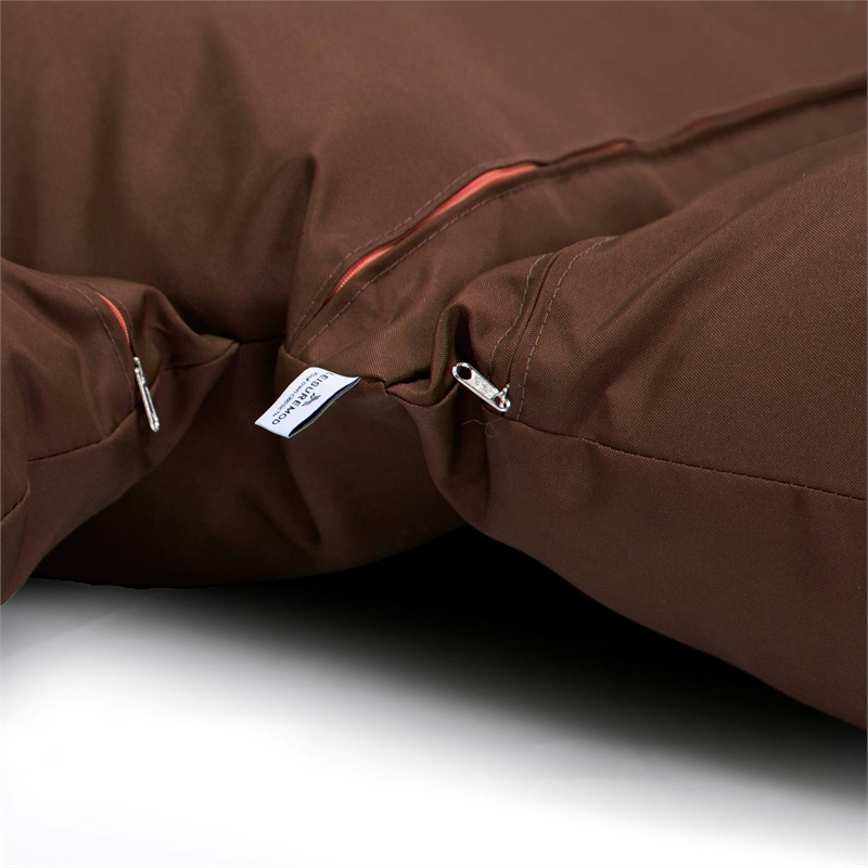 LeisureMod 2 person Double Egg Swing Chair Cushion in Brown